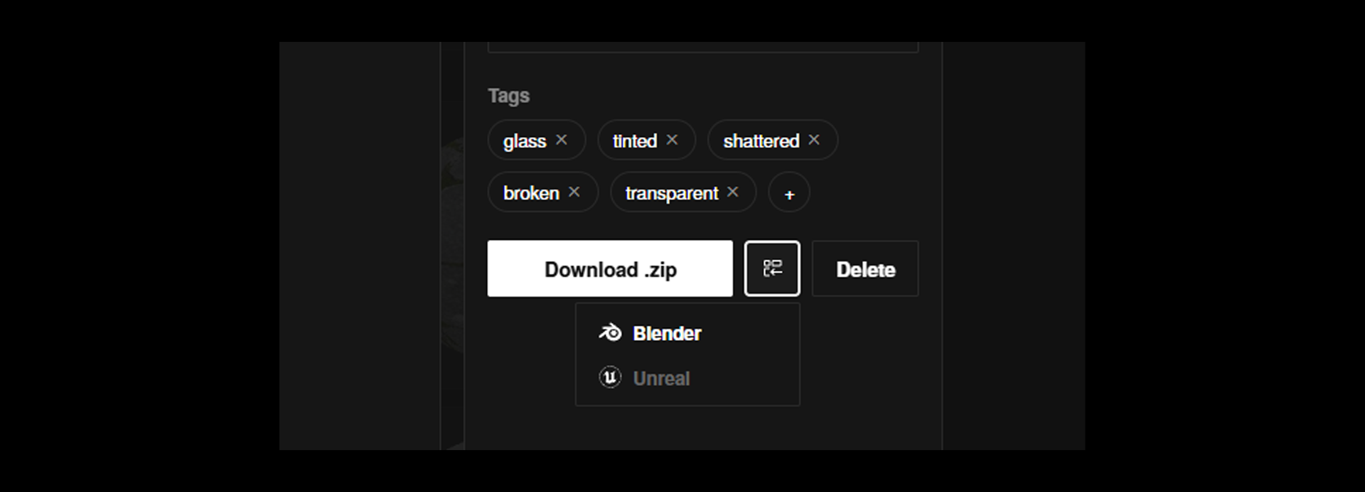 twirl material preview with Import menu open to Blender